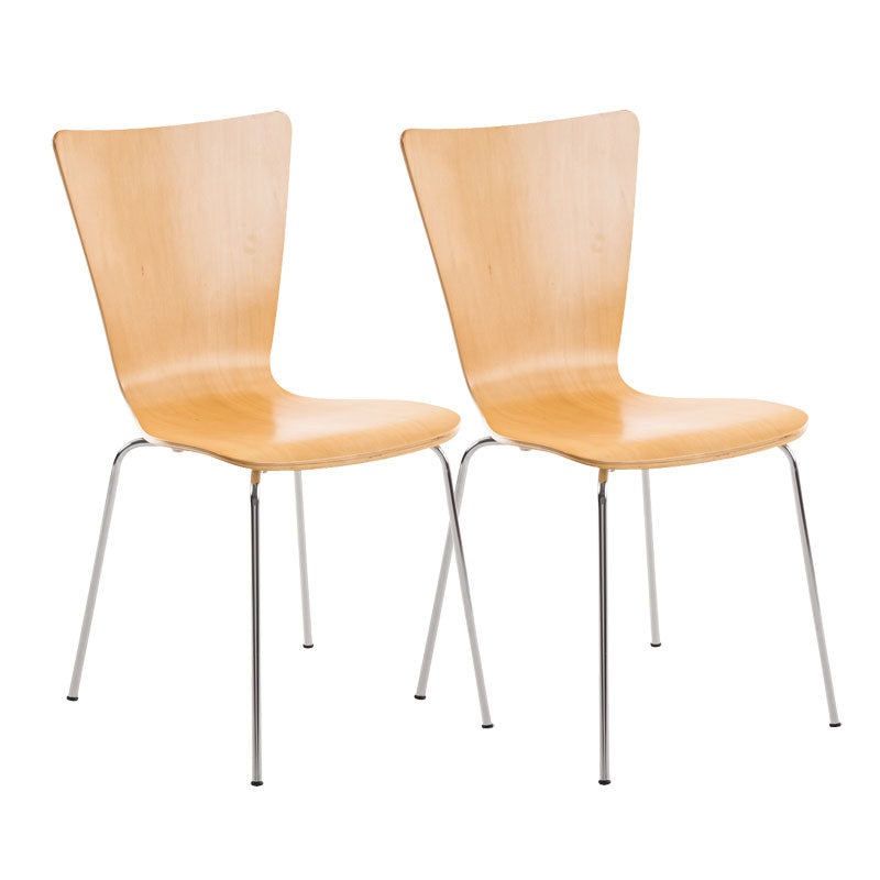 2x bezoekersstoelen Aaron walnoot