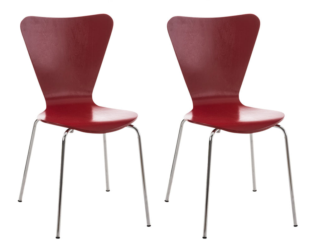 2x bezoekersstoel Calisto walnoot