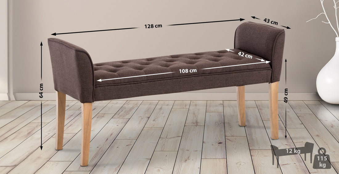Chaise Longue Sofa - Loungestoel - Luxe Bruine Stof, Stevig Houten Onderstel, Zeer Comfortabel Kleur bruin