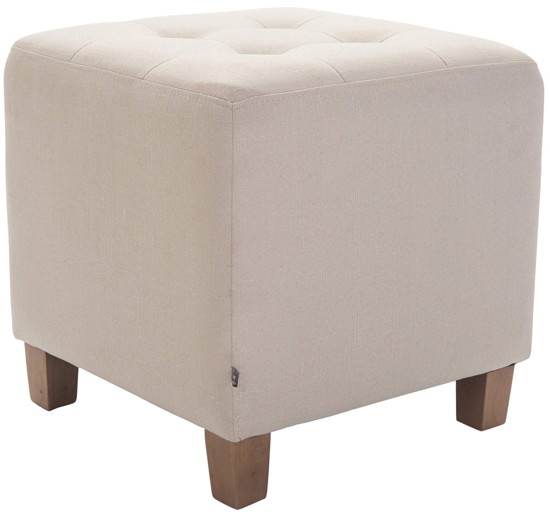 Zitkruk, Poef - Moderne Elegant Design met Duurzame Stofbekleding, Comfort en Stevigheid Kleur crème