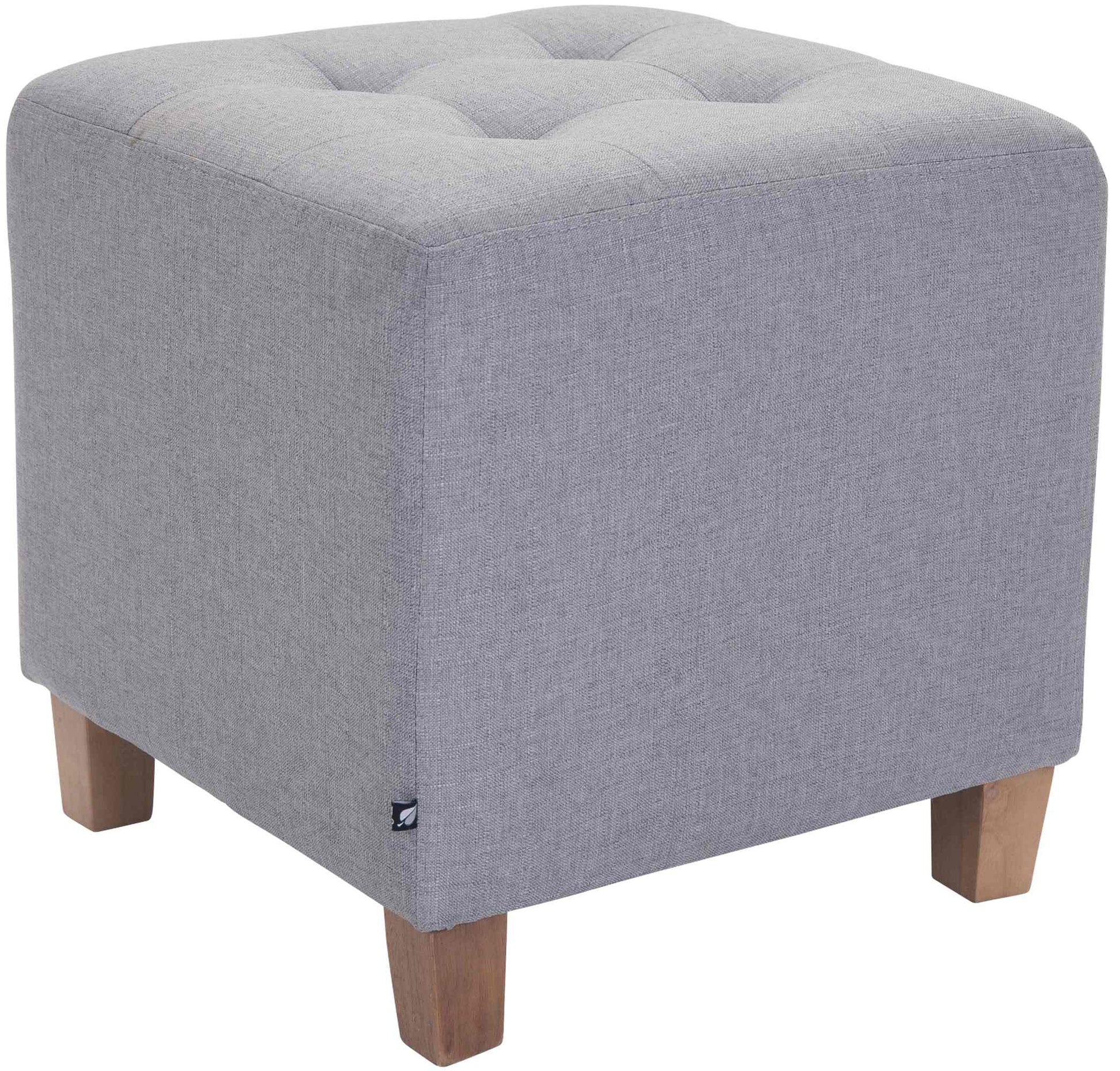 Zitkruk, Poef - Moderne Elegant Design met Duurzame Stofbekleding, Comfort en Stevigheid Kleur lichtgrijs