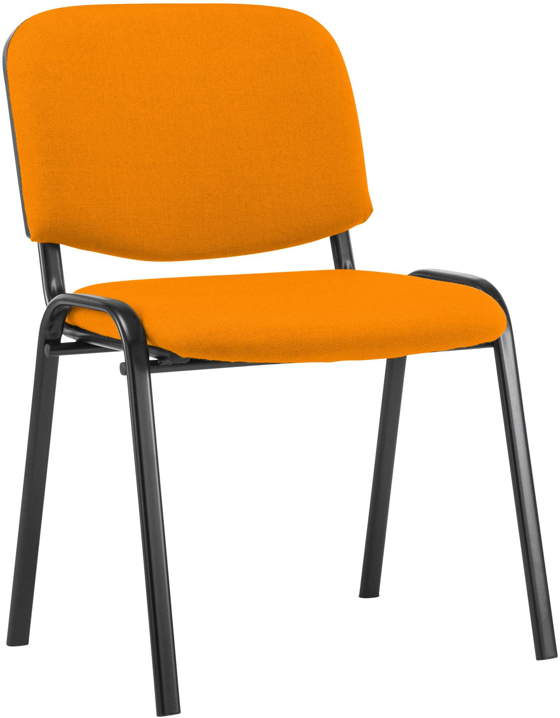 Stapelbare Eetkamerstoel - Bezoekersstoel - Onderhoudsvriendelijke Bekleding Kleur oranje