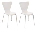 2x Ergonomische Bezoekersstoelen - Wachtkamerstoelen - Comfortabele Zitting, Stapelbaar Design Kleur wit