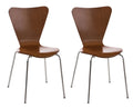 2x Ergonomische Bezoekersstoelen - Wachtkamerstoelen - Comfortabele Zitting, Stapelbaar Design Kleur bruin