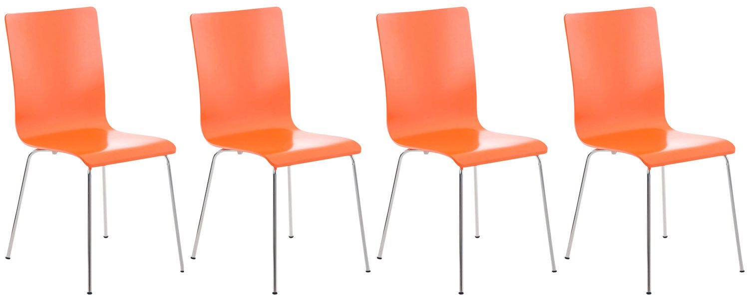 Set van 4 Pepe bezoekersstoelen natura