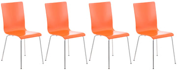 Set van 4 Pepe bezoekersstoelen natura