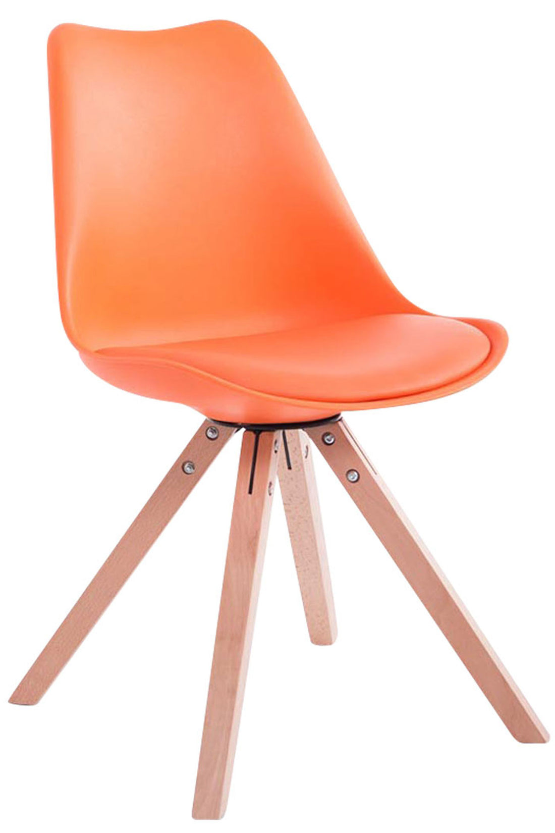 Bezoekersstoel Kunstlederen Bekleding - Gaststoel - Optimaal Comfort Kleur groen Onderstel Kleur natuur