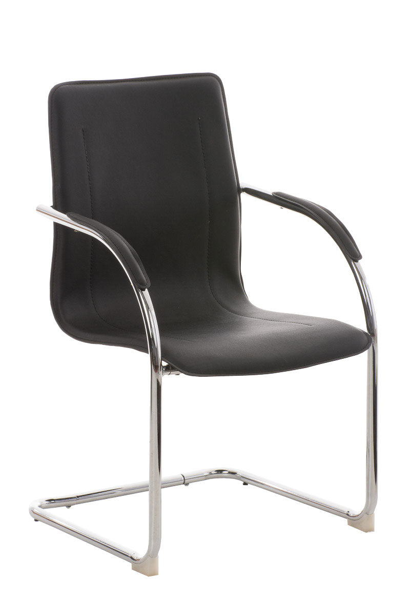 Bezoekersstoel Kunstleren Stoel – Ergonomisch Comfort – Moderne Wachtkamer & Evenementenstoel Kleur zwart