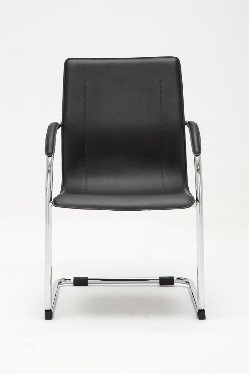 Bezoekersstoel Kunstleren Stoel – Ergonomisch Comfort – Moderne Wachtkamer & Evenementenstoel Kleur zwart