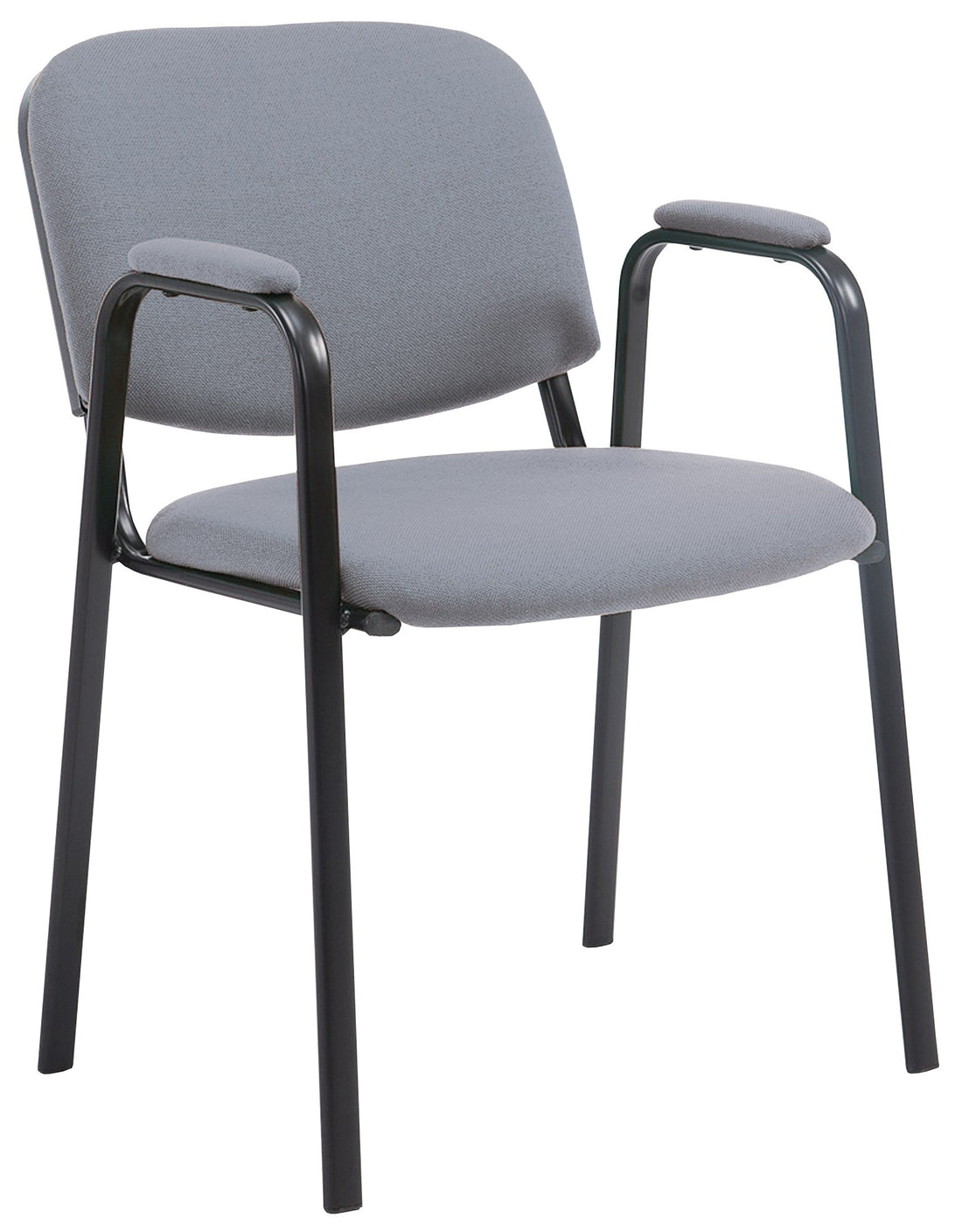 Stapelbare Conferentiestoel - Vergaderstoel - Comfortabele Stoffen Bekleding Kleur grijs