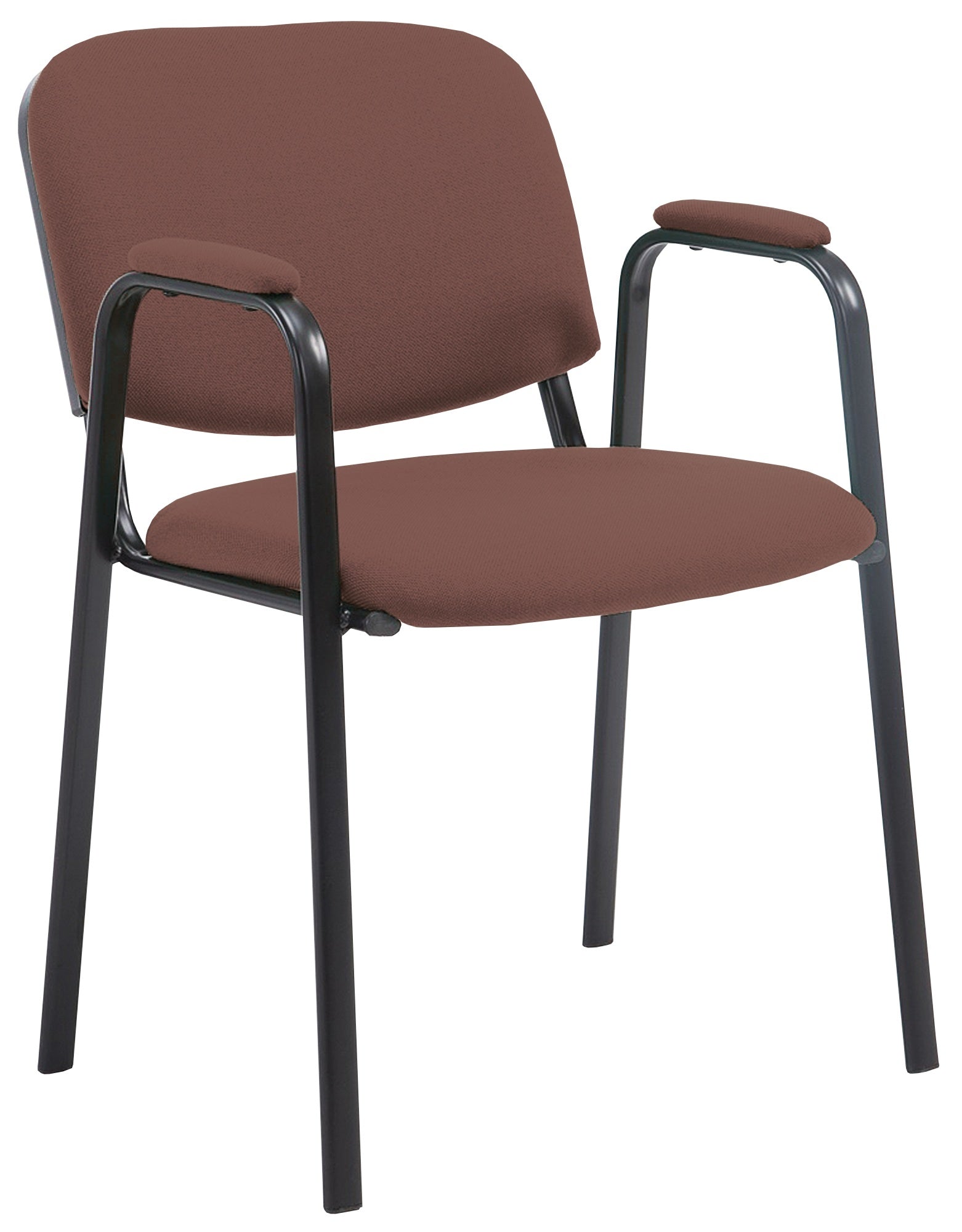 Stapelbare Conferentiestoel - Vergaderstoel - Comfortabele Stoffen Bekleding Kleur bruin