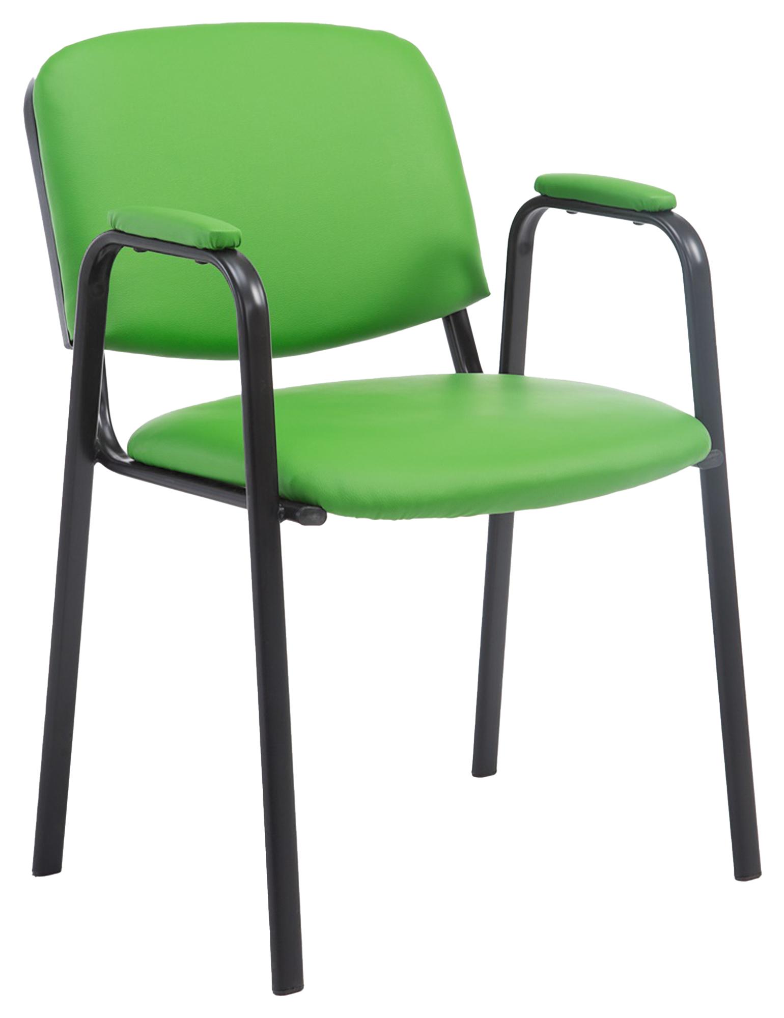Conferentiestoel Kunstleer - Stapelstoel - Ruimtebesparend en comfortabel Kleur groen
