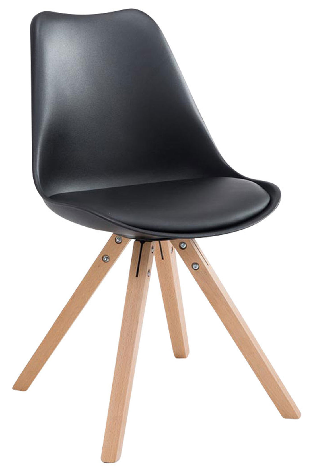 Eetkamerstoel Kunstleer - Set van Stoelen - Comfortabel en Stijlvol Design Kleur zwart