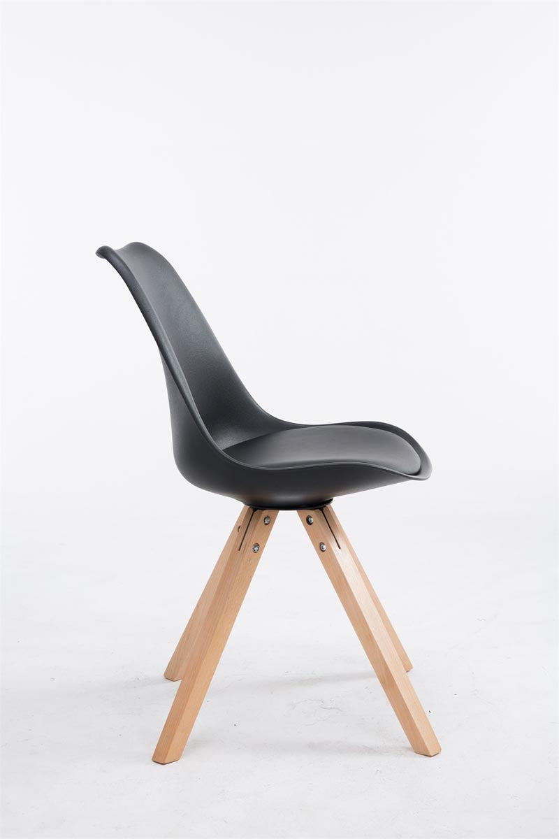 Eetkamerstoel Kunstleer - Set van Stoelen - Comfortabel en Stijlvol Design Kleur zwart