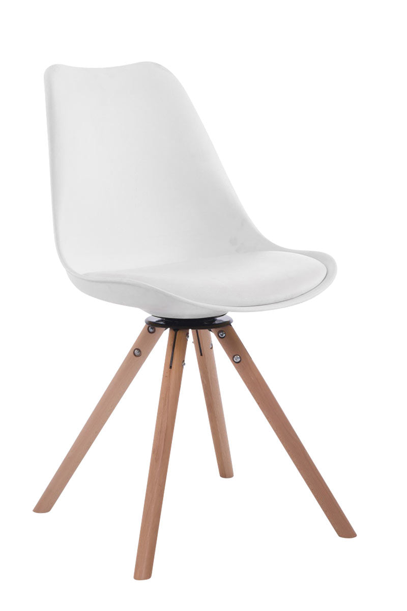 Moderne Draaibare Eetkamerstoel - Comfortabele Dining Chair - Uitstekend Zitcomfort Kleur wit