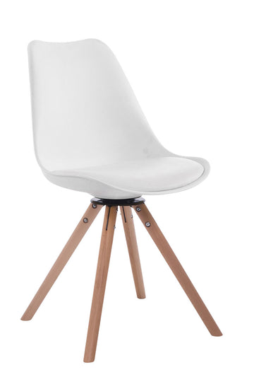 Moderne Draaibare Eetkamerstoel - Comfortabele Dining Chair - Uitstekend Zitcomfort Kleur wit