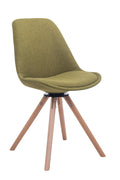 Stijlvolle Eetkamerstoel - Bezoekerstoel - Draaibaar Design, Comfort, Onderhoudsvriendelijke Stof Kleur groen