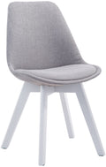 Bezoekersstoel Stof V2 - Gaststoel - Comfortabele Zithouding, exclusief ontwerp Kleur grijs