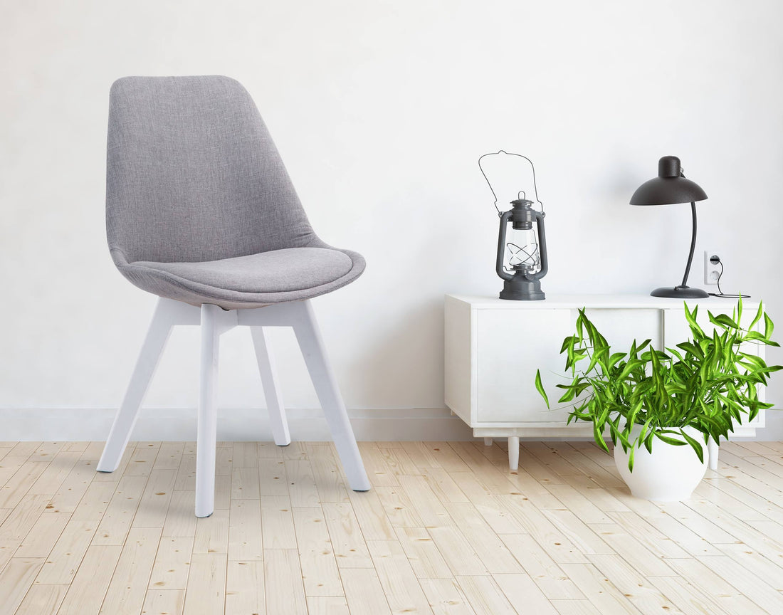 Bezoekersstoel Stof V2 - Gaststoel - Comfortabele Zithouding, exclusief ontwerp Kleur grijs
