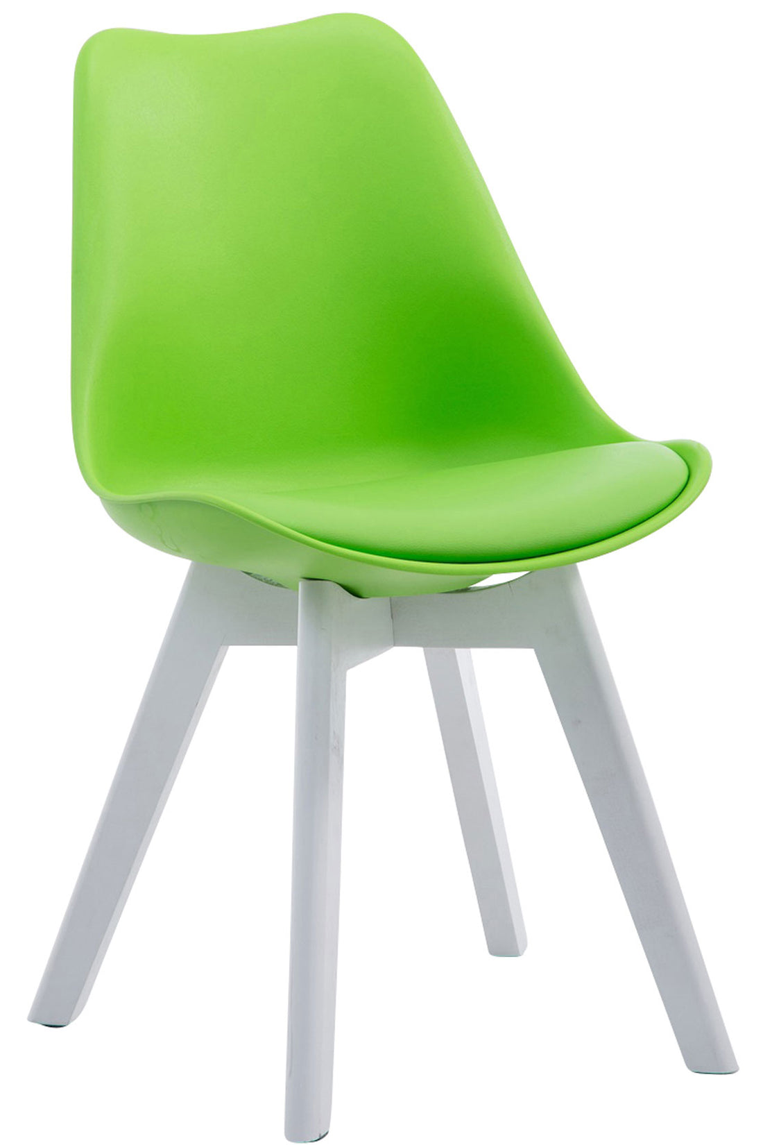 Moderne Eetkamerstoel - Dining Chair - Comfortabele Zithouding Kleur grijs Onderstel Kleur wit