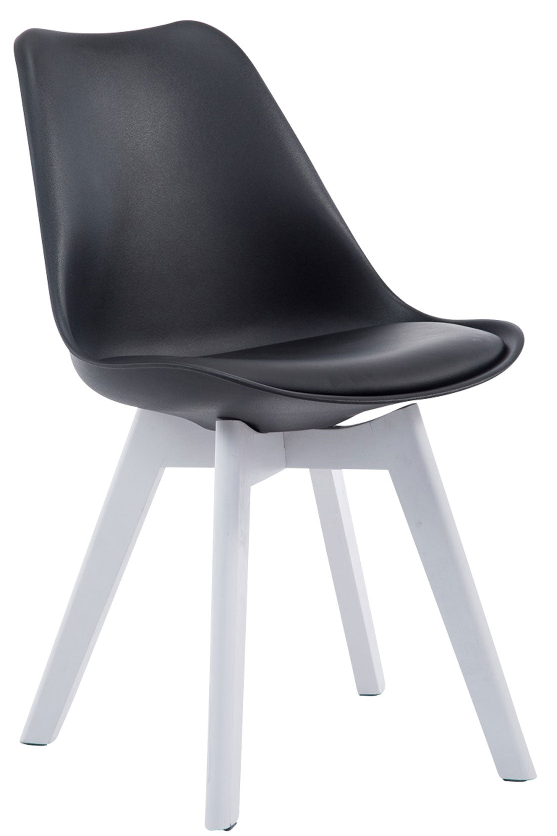 Design Bezoekersstoel - Gaststoel - Urenlang Comfort & Stijlvolle Materialenmix Kleur zwart