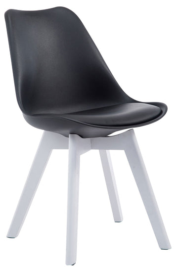 Design Bezoekersstoel - Gaststoel - Urenlang Comfort & Stijlvolle Materialenmix Kleur zwart
