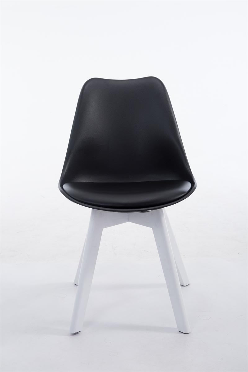 Design Bezoekersstoel - Gaststoel - Urenlang Comfort & Stijlvolle Materialenmix Kleur zwart
