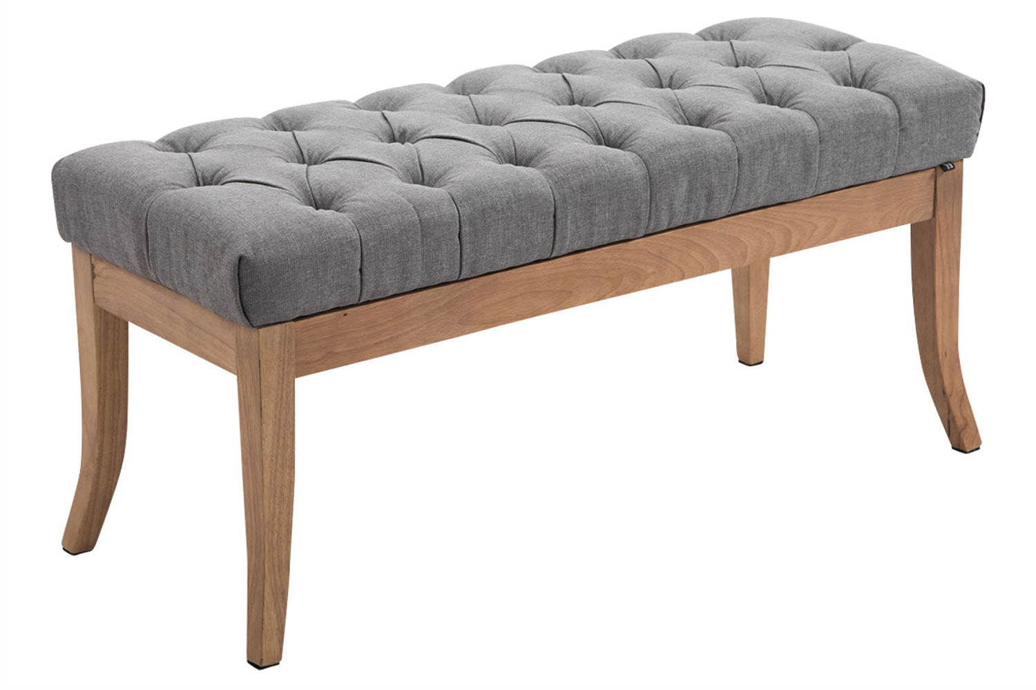 Gestoffeerde bank - Sofa - Chesterfield-design, Comfortabele zitplek, 100% Polyester Stof Kleur grijs Maat