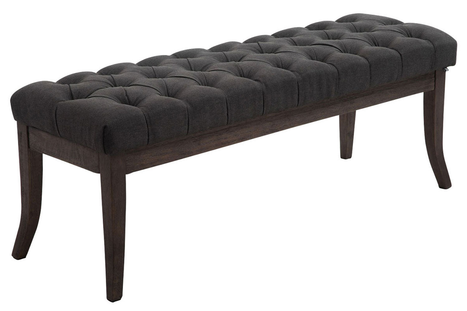 Stoffen Zitbank - Designer Bank - Elegante Extra Zitruimte voor Gasten Kleur donkergrijs Maat