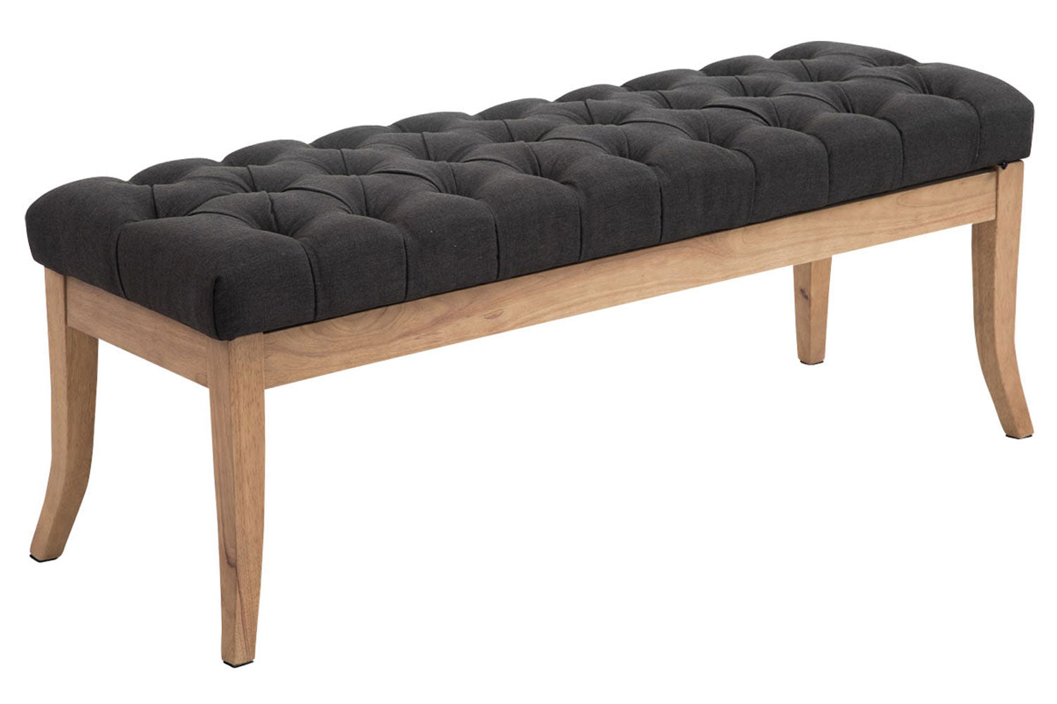 Gestoffeerde bank - Sofa - Chesterfield-design, Comfortabele zitplek, 100% Polyester Stof Kleur donkergrijs Maat