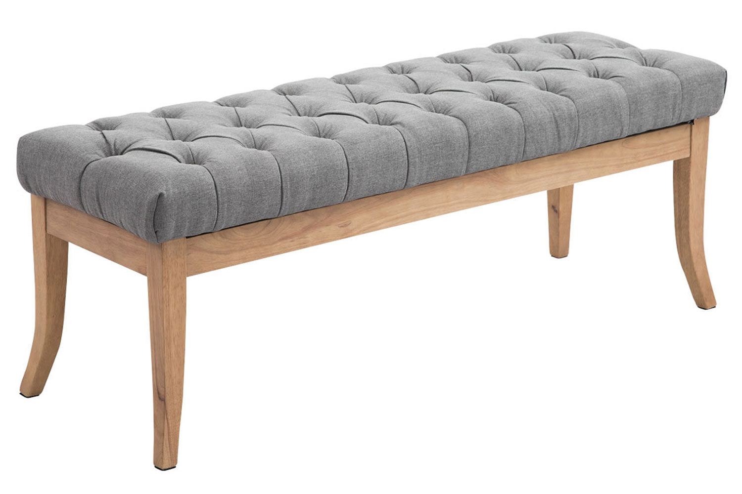 Gestoffeerde bank - Sofa - Chesterfield-design, Comfortabele zitplek, 100% Polyester Stof Kleur grijs Maat