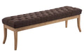 Gestoffeerde bank - Sofa - Chesterfield-design, Comfortabele zitplek, 100% Polyester Stof Kleur bruin Maat