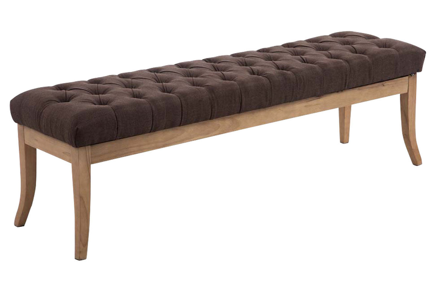 Gestoffeerde bank - Sofa - Chesterfield-design, Comfortabele zitplek, 100% Polyester Stof Kleur bruin Maat