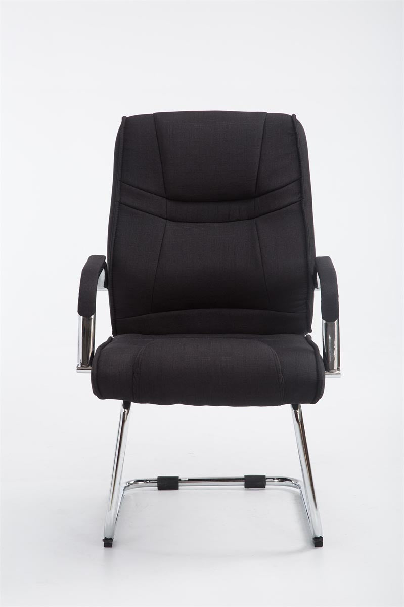 Bezoekersstoel, Ergonomische Gaststoel, Tot 180 kg Gewichtsbelasting - Polyester Bekleding Kleur zwart