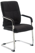 XXL Bezoekersstoel, Gaststoel - Ergonomisch & Belastbaar tot 260kg Kleur zwart
