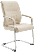 XXL Bezoekersstoel, Gaststoel - Ergonomisch & Belastbaar tot 260kg Kleur crème