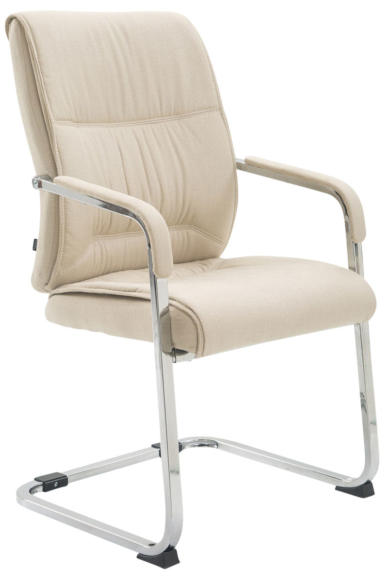 XXL Bezoekersstoel, Gaststoel - Ergonomisch & Belastbaar tot 260kg Kleur crème