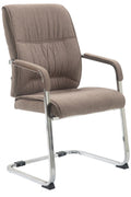 XXL Bezoekersstoel, Gaststoel - Ergonomisch & Belastbaar tot 260kg Kleur taupe