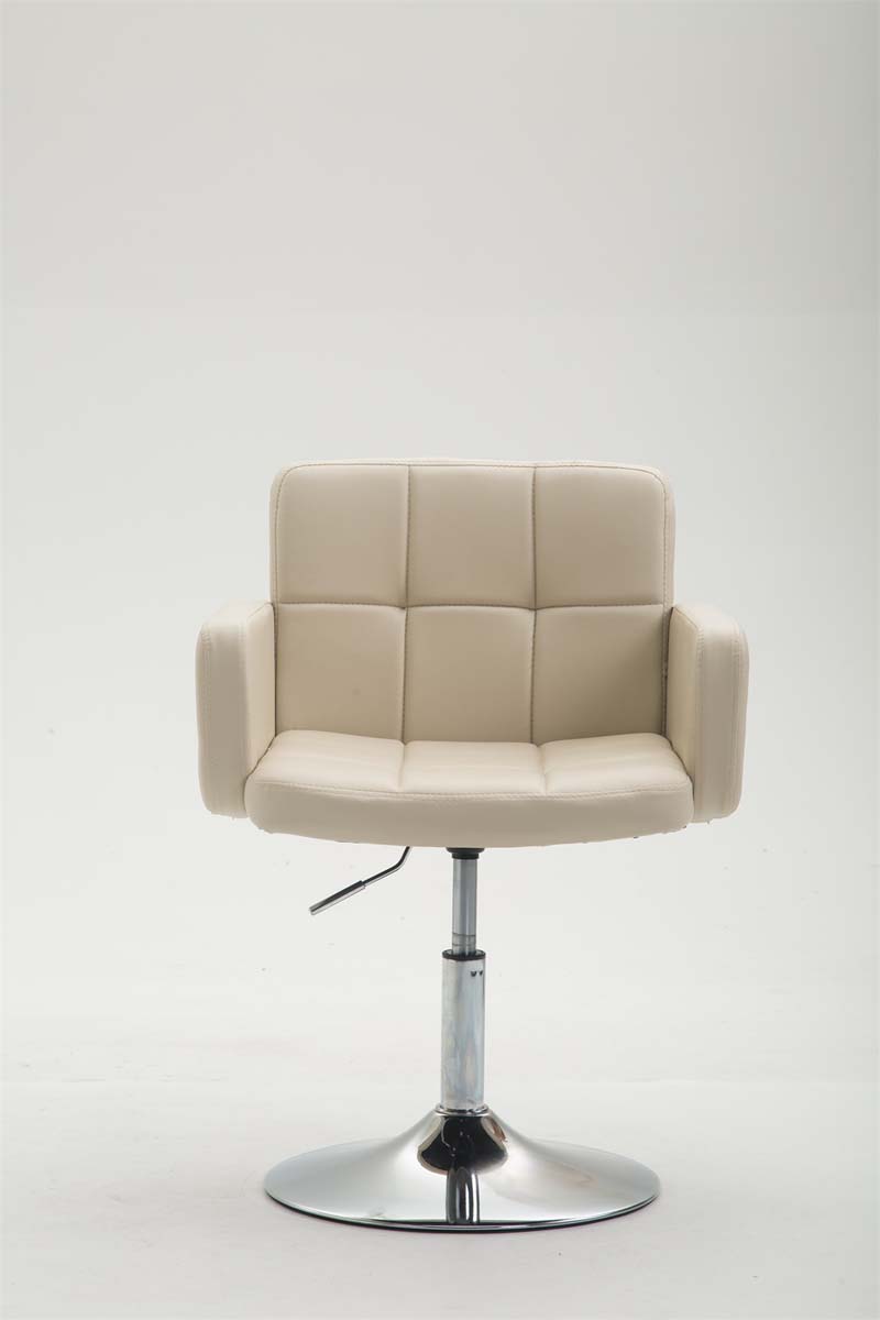 Kunstleren Loungestoel - Fauteuil - 360° Draaibaar Comfort, In Hoogte Verstelbaar Kleur crème