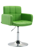 Lounger stoel, Fauteuil - Kunstleder - 360° draaibaar design Kleur groen
