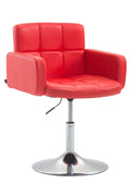 Lounger stoel, Fauteuil - Kunstleder - 360° draaibaar design Kleur rood