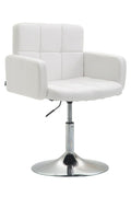 Lounger stoel, Fauteuil - Kunstleder - 360° draaibaar design Kleur wit