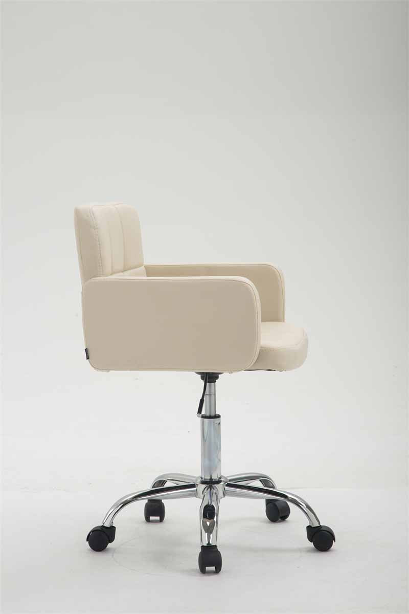 Stijlvolle Bureaustoel - Fauteuil - Hoog Zitcomfort, Kunstleer Kleur crème