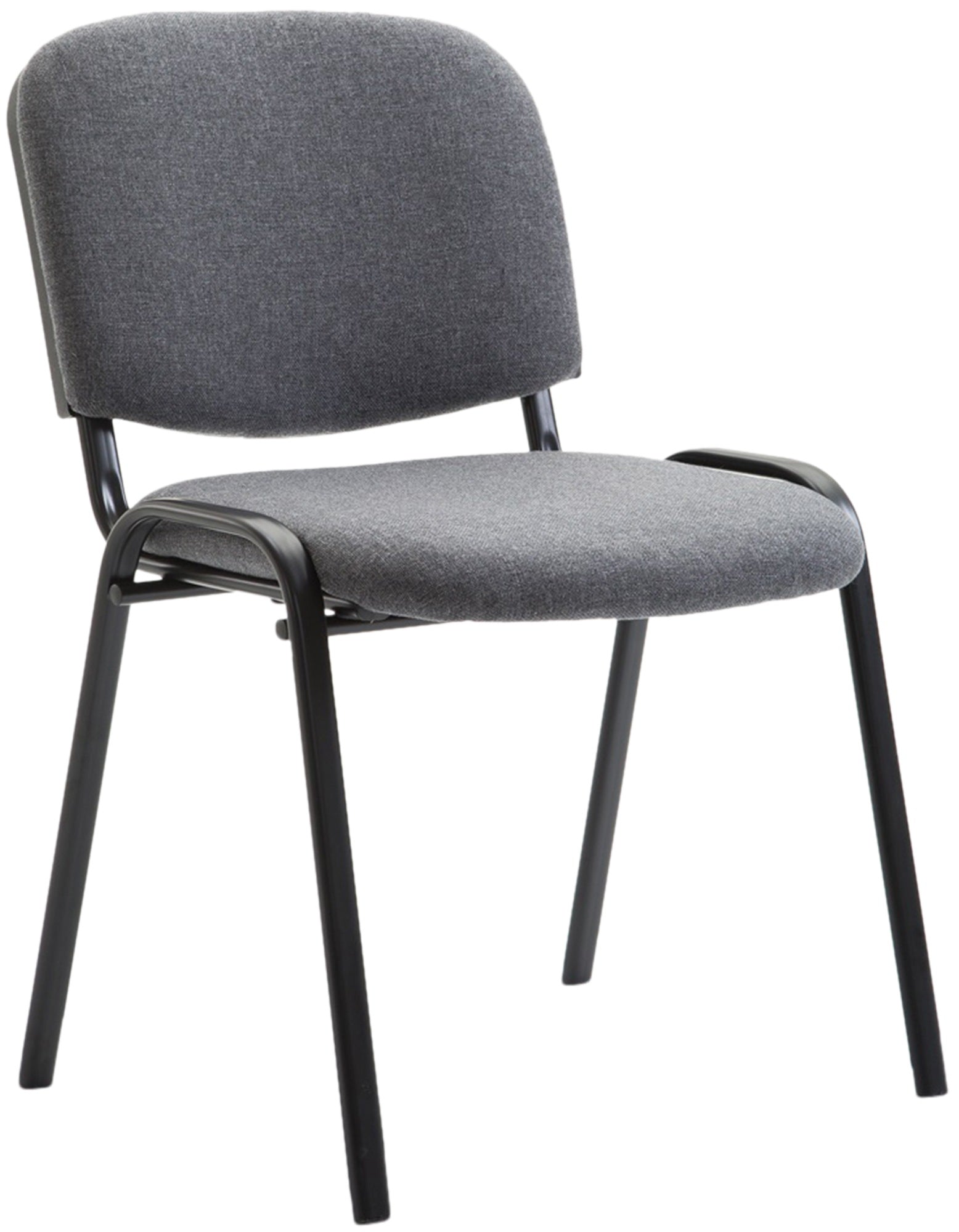Comfortabele Bezoekersstoel, ontvangststoel, stapelbaar ontwerp, Ideaal voor Kantoor en Conferentie Kleur grijs