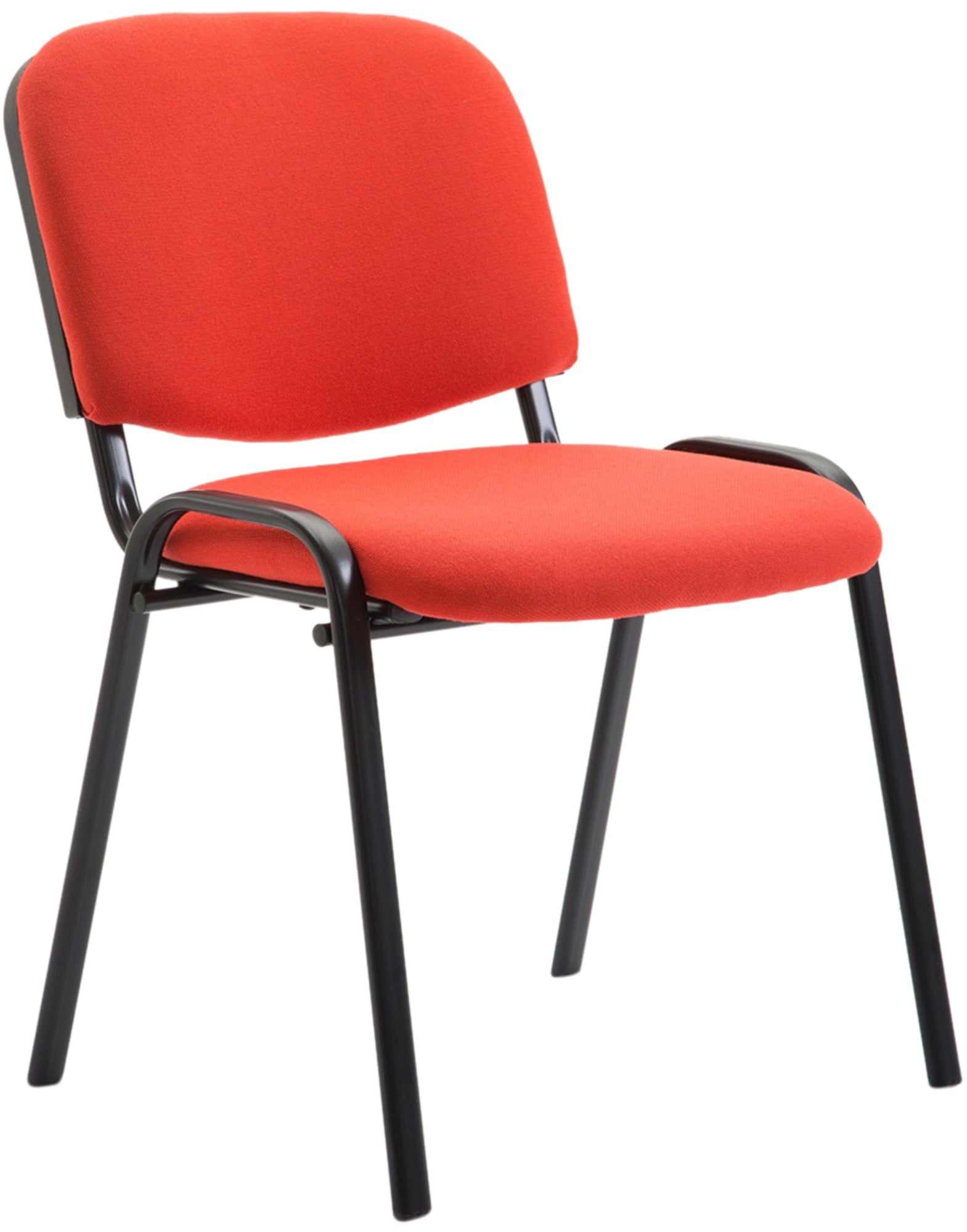 Comfortabele Bezoekersstoel, ontvangststoel, stapelbaar ontwerp, Ideaal voor Kantoor en Conferentie Kleur rood