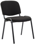 Comfortabele Bezoekersstoel, ontvangststoel, stapelbaar ontwerp, Ideaal voor Kantoor en Conferentie Kleur zwart