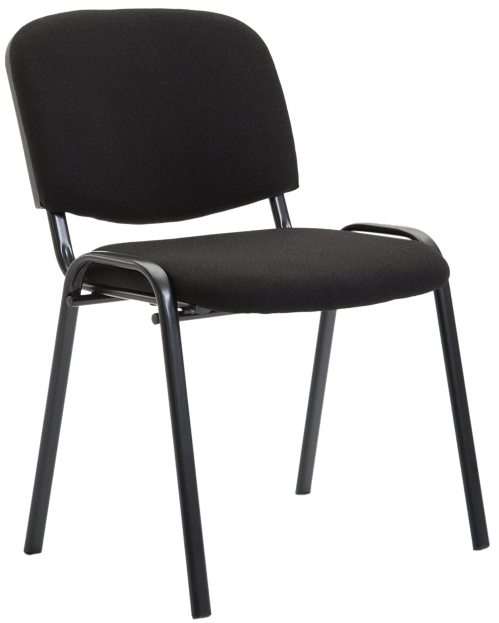 Comfortabele Bezoekersstoel, ontvangststoel, stapelbaar ontwerp, Ideaal voor Kantoor en Conferentie Kleur zwart