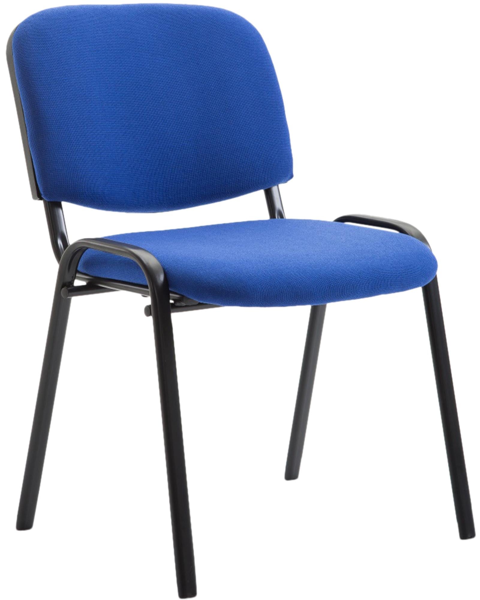 Comfortabele Bezoekersstoel, ontvangststoel, stapelbaar ontwerp, Ideaal voor Kantoor en Conferentie Kleur blauw