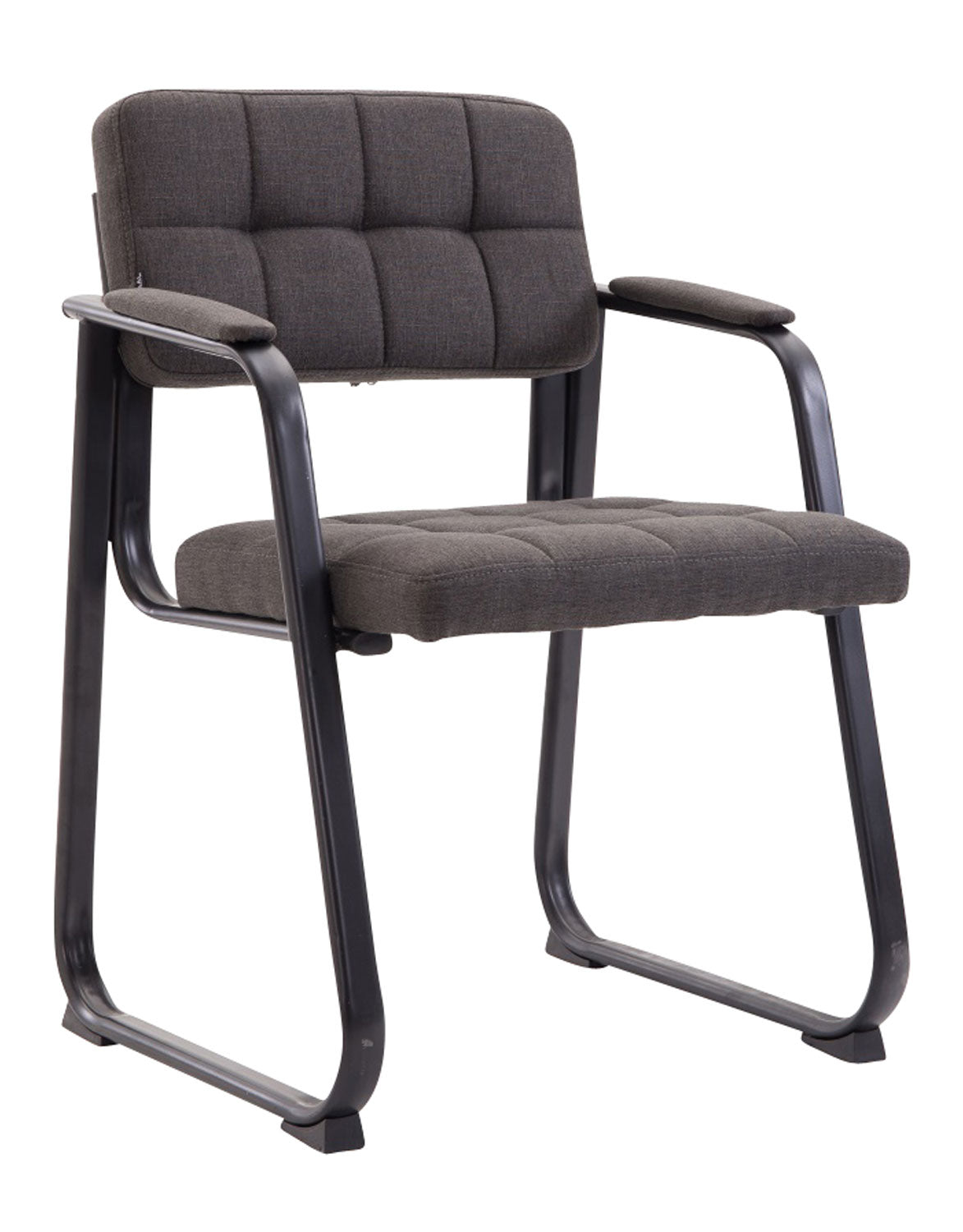Bezoekersstoel B - Conferentiestoel - Comfortabel en Elegant Design Kleur donkergrijs
