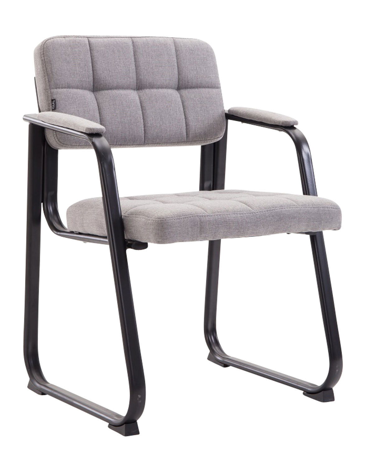 Bezoekersstoel B - Conferentiestoel - Comfortabel en Elegant Design Kleur lichtgrijs